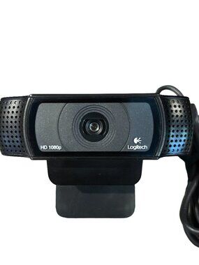 Logitech C920 HD 1080p Webcam Autofocus Dual Mic USB Clip Mount PC Mac